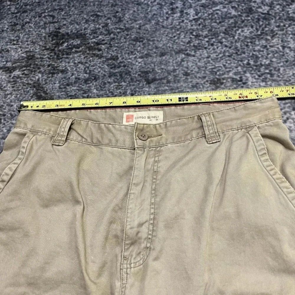 Vintage Y2K Mossimo Cargo Shorts Mens 36‎ Beige Baggy Utility Skater